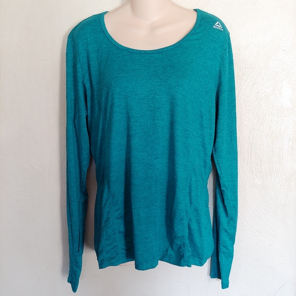 Reebok Tops - Reebok long sleeve green active wear top size XL